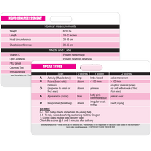 Load image into Gallery viewer, APGAR Score Reference and Newborn Assessment Horizontal Badge Card