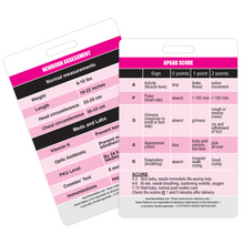 Load image into Gallery viewer, APGAR Score Reference and Newborn Assessment Vertical Badge Card