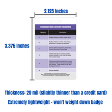 Load image into Gallery viewer, Drug Schedule Chart Reference and Pregnancy Category Reference Vertical Badge Card