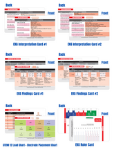 Load image into Gallery viewer, EKG Horizontal Badge 6 Card Set w/ Bonus Cheat Sheets!
