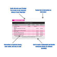 Load image into Gallery viewer, Immunization (Vaccination) Schedule Horizontal Badge Cards