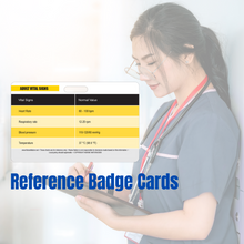 Load image into Gallery viewer, Normal Adult Vital Signs and Common Therapeutic Drug Levels Horizontal Badge Card