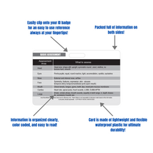Load image into Gallery viewer, Basic Patient Assessment Reference Horizontal Badge Card