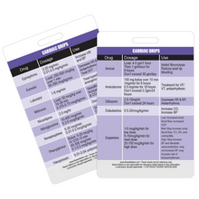 Load image into Gallery viewer, Cardiac Drips Reference Vertical Badge Card
