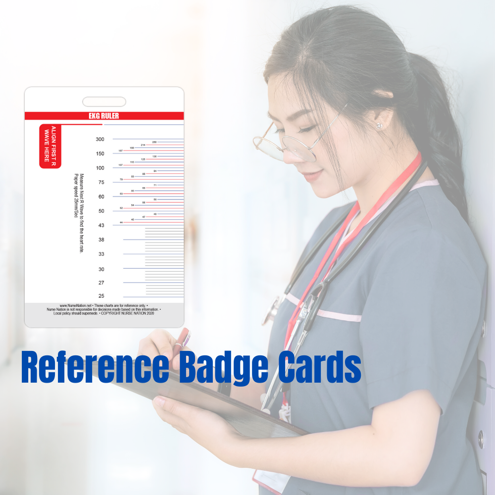 EKG Ruler Vertical Badge Card Tool - ECG and Electrocardiogram Ruler