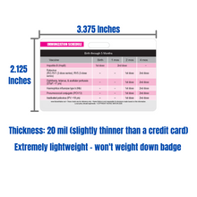 Load image into Gallery viewer, Immunization (Vaccination) Schedule Horizontal Badge Cards