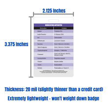 Load image into Gallery viewer, Medication with Antidotes Reference Vertical Badge Card