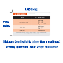 Load image into Gallery viewer, Oxygen (O2) Delivery Hierarchy Reference Horizontal Badge Card