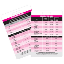 Load image into Gallery viewer, Pediatric Vital Signs Vertical Badge Card