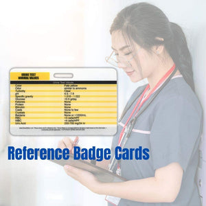 Normal Urine Lab Values and Glucose Normal Lab Values Reference Horizontal Badge Card