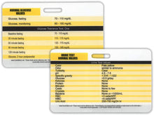Load image into Gallery viewer, Normal Urine Lab Values and Glucose Normal Lab Values Reference Horizontal Badge Card
