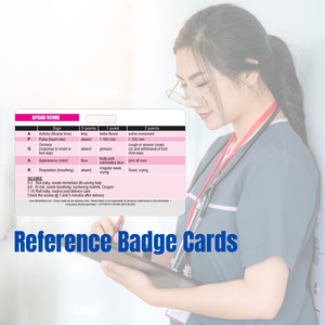 APGAR Score Reference and Newborn Assessment Horizontal Badge Card