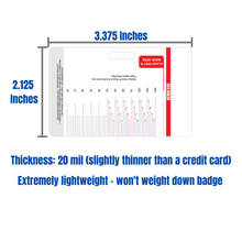 Load image into Gallery viewer, EKG Ruler Horizontal Badge Card Tool - ECG and Electrocardiogram Ruler
