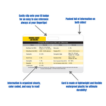 Load image into Gallery viewer, Lab Values Horizontal Plastic Badge Cards - Set of 2 Cards

